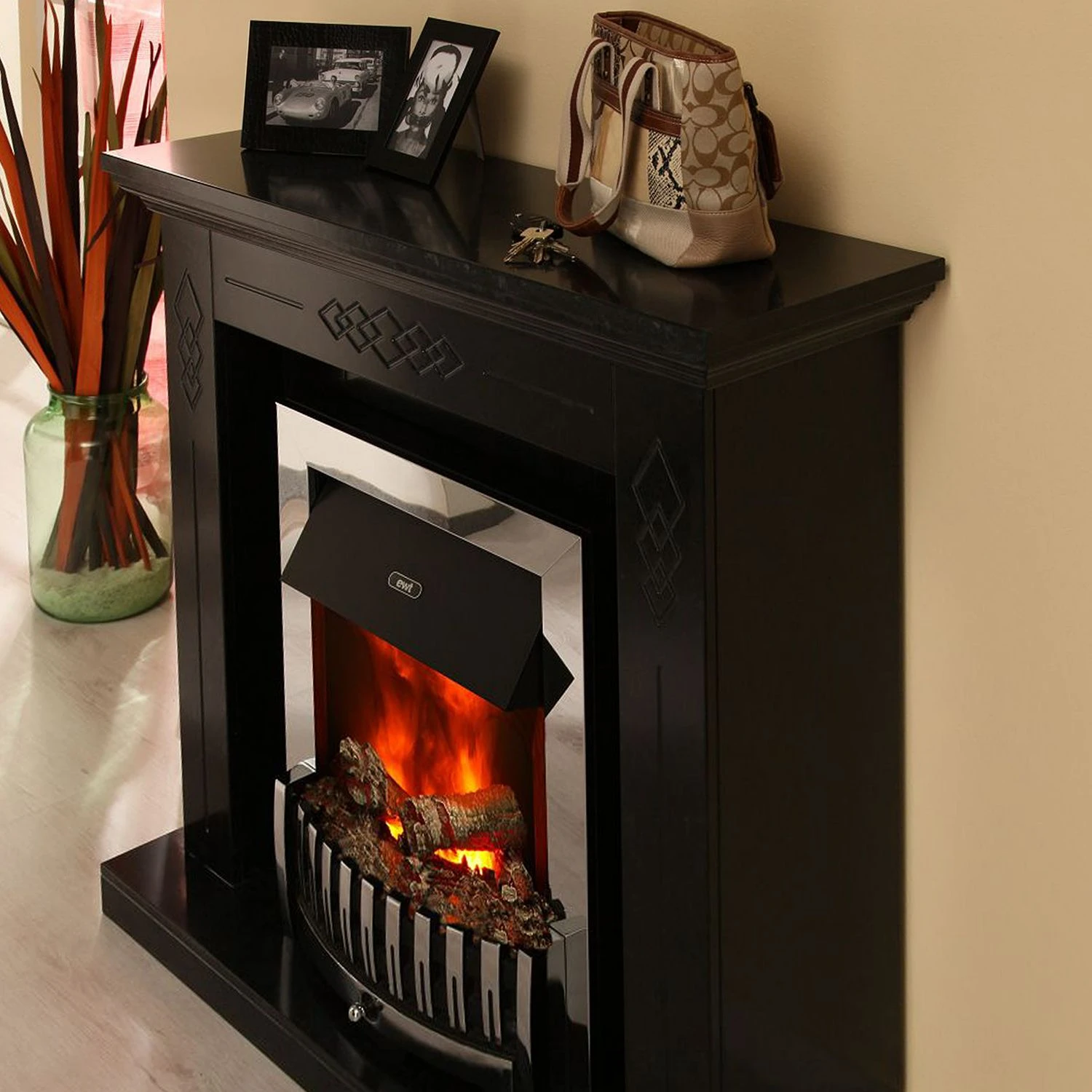 Montreux Elektrokamin Missouri - Schwarz/Grau marmoriert 6 Montreux Elektrokamin Missouri - Schwarz/Grau marmoriert – Bild 6