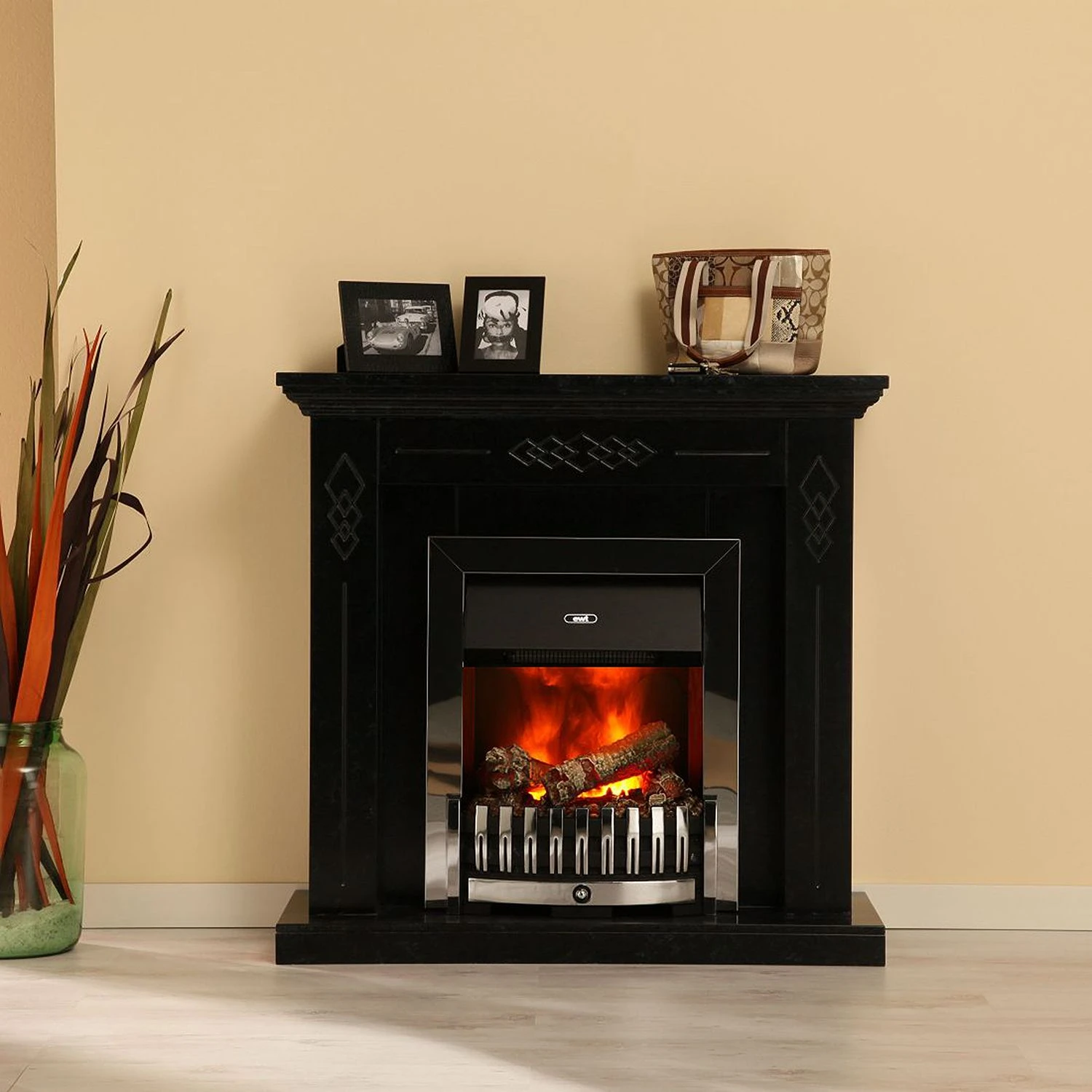 Montreux Elektrokamin Missouri - Schwarz/Grau marmoriert 5 Montreux Elektrokamin Missouri - Schwarz/Grau marmoriert – Bild 5