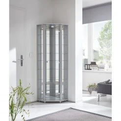 Fredriks Eckvitrine Amalia II - Silber -Wohnzimmermöbel boutique en ligne fif vitrinen led 18 05 2017 4922036
