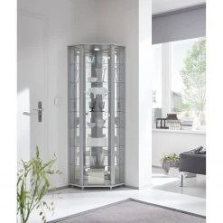 Fredriks Eckvitrine Amalia II - Silber -Wohnzimmermöbel boutique en ligne fif vitrinen led 18 05 2017 4922044