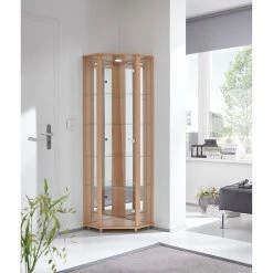 Fredriks Eckvitrine Amalia I - Inkl. Beleuchtung - Buche Dekor -Wohnzimmermöbel boutique en ligne fif vitrinen led 18 05 2017 4922060