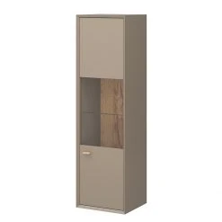 Germania Hängevitrine Calvi - Steingrau / Eiche Navarra Dekor