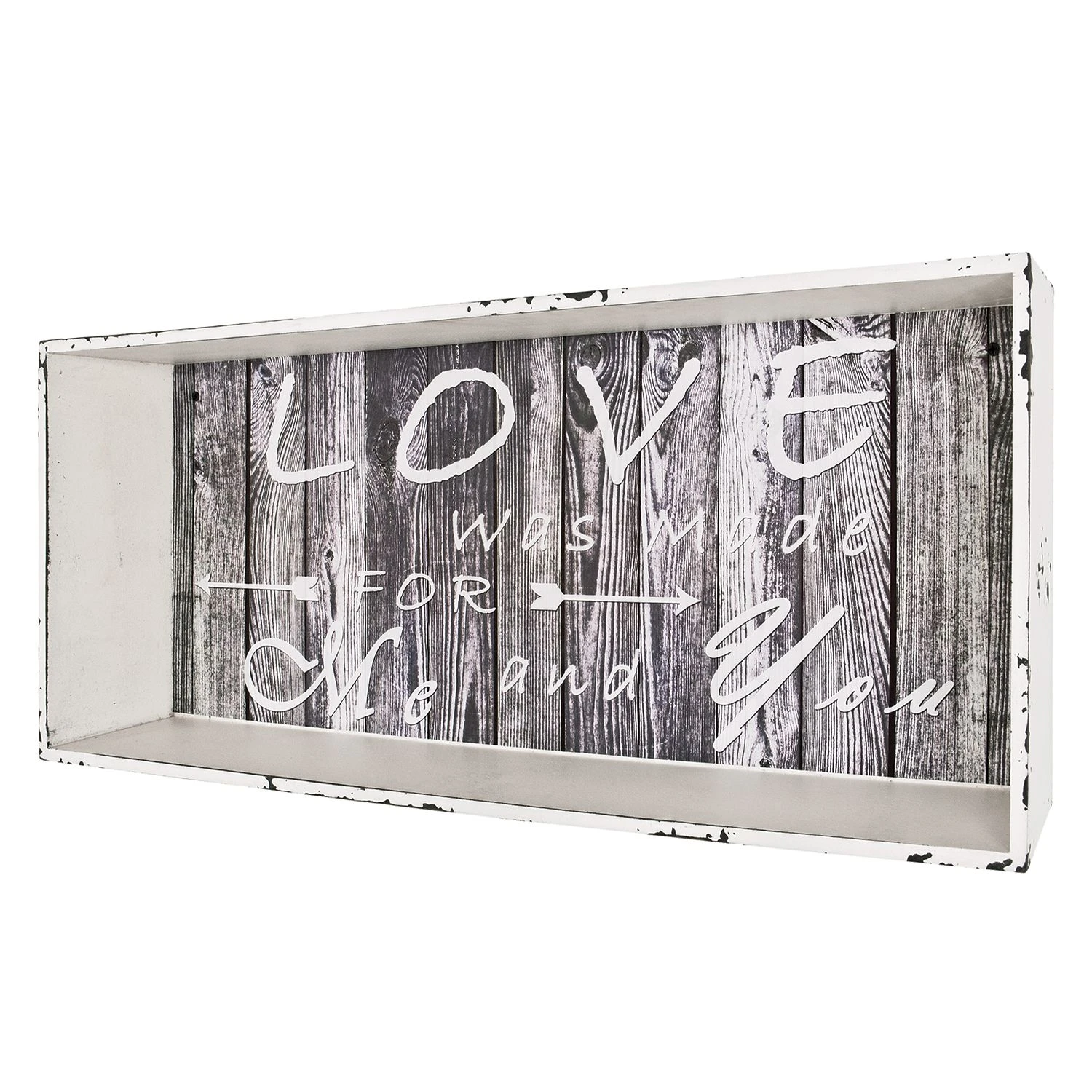 Home Design Hängeregal Alexis - Anthrazit / Vintage Weiß 1 Home Design Hängeregal Alexis - Anthrazit / Vintage Weiß