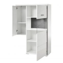 Loftscape Highboard Arco III - Glastür rechts 8 Loftscape Highboard Arco III - Glastür rechts -Wohnzimmermöbel boutique en ligne highboard arco iii hochglanz weiss grau glastuer rechts 4711284