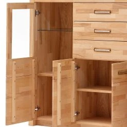 Ars Natura Highboard Majona II - Kernbuche -Wohnzimmermöbel boutique en ligne highboard kristina inkl beleuchtung kernbuche massiv 981026