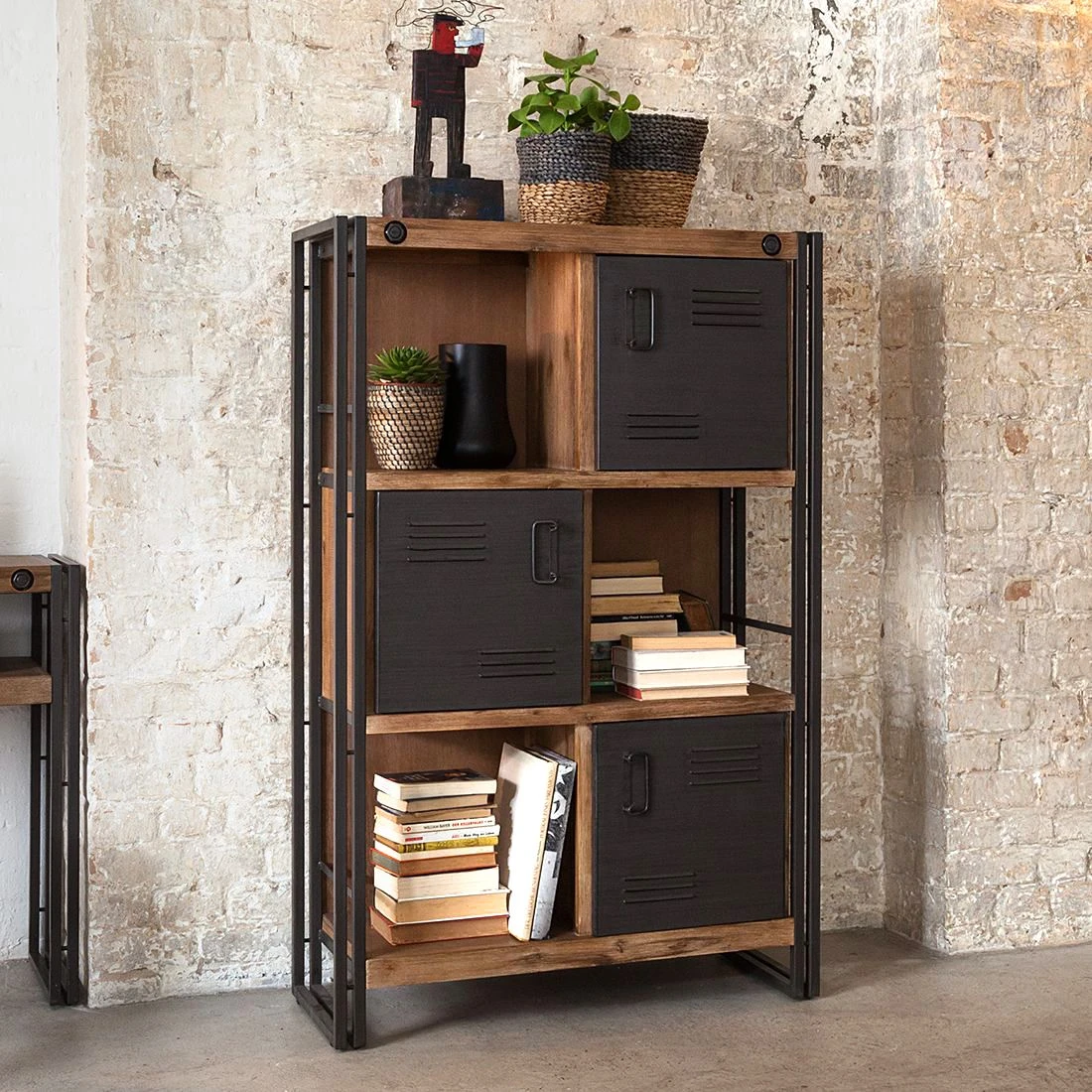 Ars manufacti Hochkommode Manchester - Akazie massiv / Metall - Akazie / Anthrazit 4 Ars manufacti Hochkommode Manchester - Akazie massiv / Metall - Akazie / Anthrazit – Bild 4