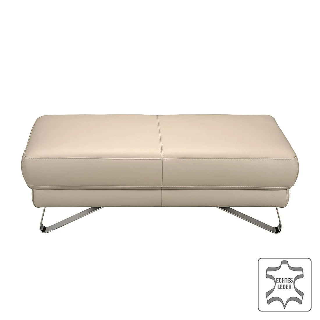 Loftscape Hocker Silvano - Echtleder Beige 1 Loftscape Hocker Silvano - Echtleder Beige
