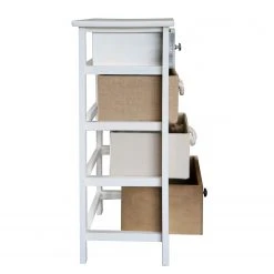 Maison Belfort Regal Gilberton - Höhe: 91 cm -Wohnzimmermöbel boutique en ligne kommode gilberton paulownia massiv weiss braun 91 cm 4345292