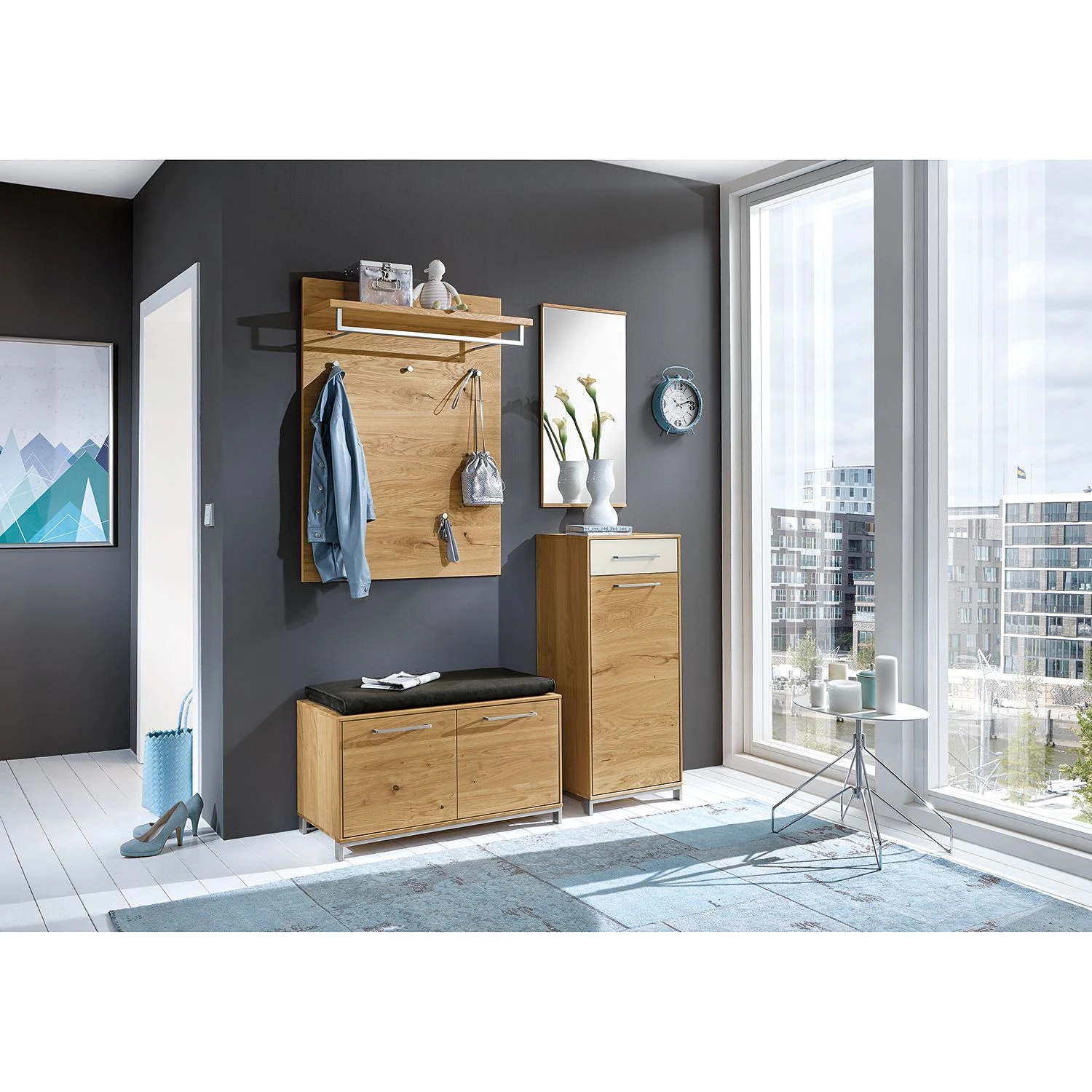 Voss Kommode Vedo I - Eiche / Weiß - Türanschlag links 3 Voss Kommode Vedo I - Eiche / Weiß - Türanschlag links – Bild 3