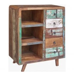 Ars manufacti Kommode Yazoo - Altholz massiv - Mehrfarbig