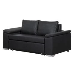 Mooved Schlafsofa Latina IX Kunstleder - Schwarz - Breite: 190 cm