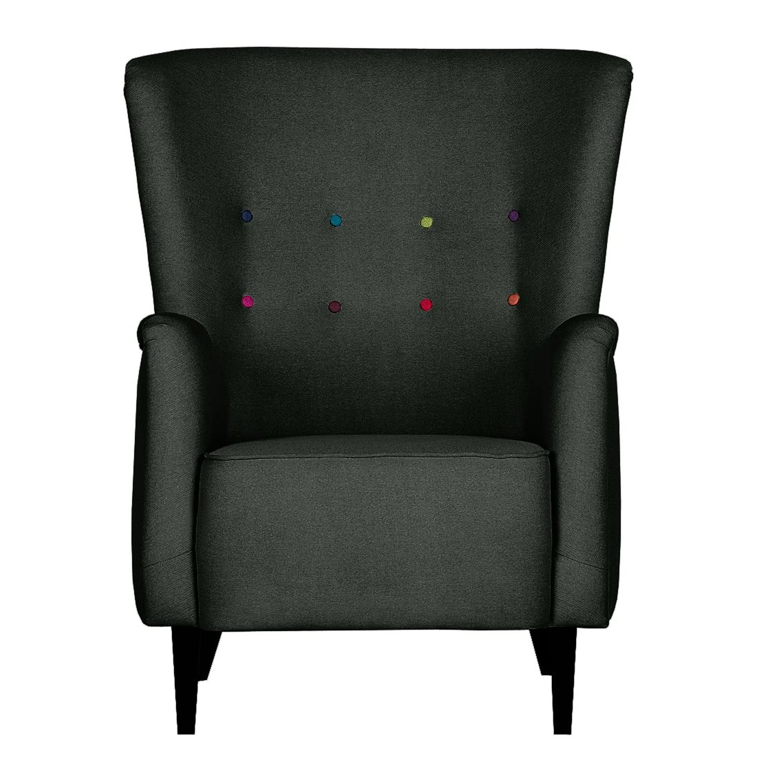 Mørteens Ohrensessel Josslyn - Webstoff Schwarz 2 Mørteens Ohrensessel Josslyn - Webstoff Schwarz – Bild 2