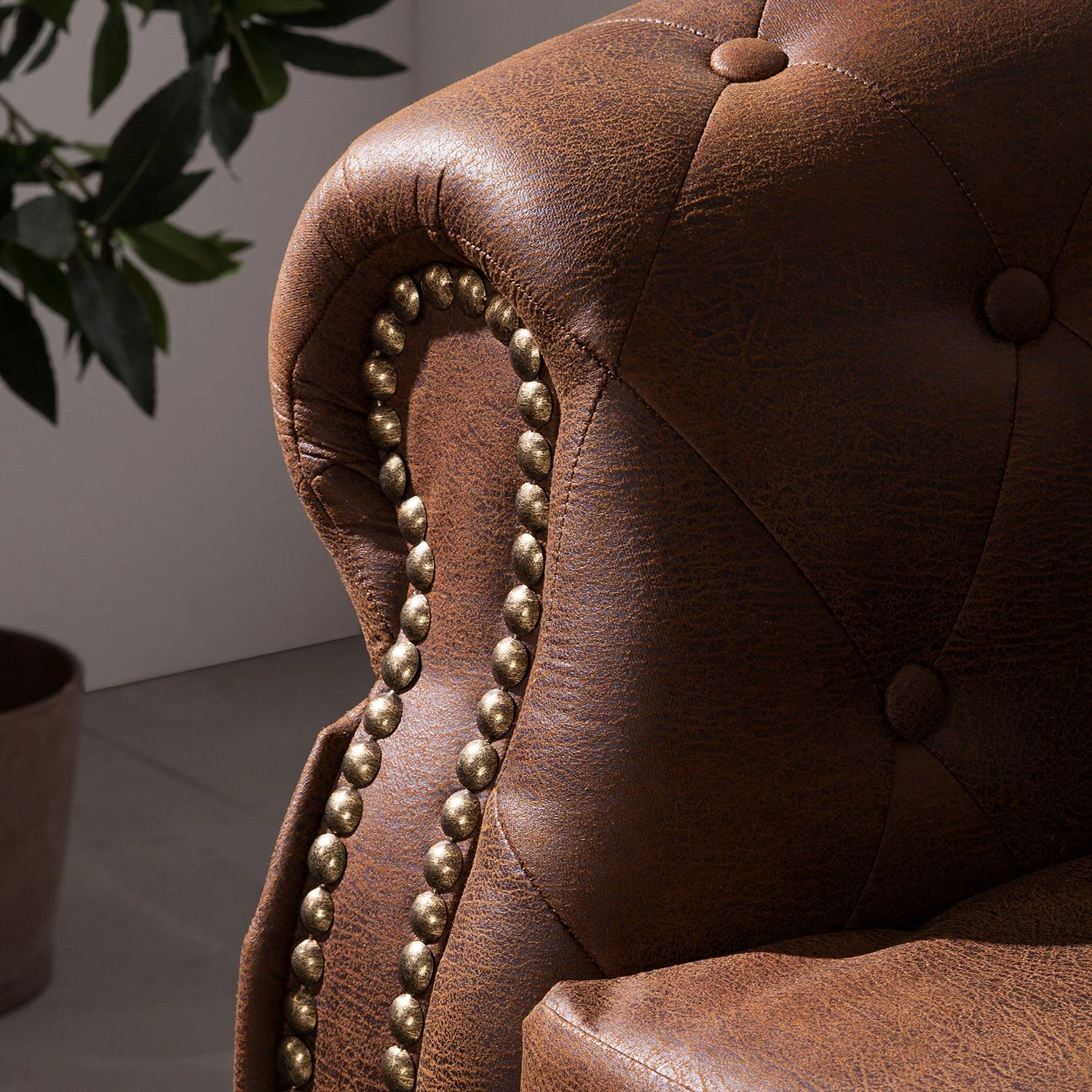 Ars manufacti Polstergarnitur Benavente (3-2-1) - Antiklederoptik Braun 5 Ars manufacti Polstergarnitur Benavente (3-2-1) - Antiklederoptik Braun – Bild 5