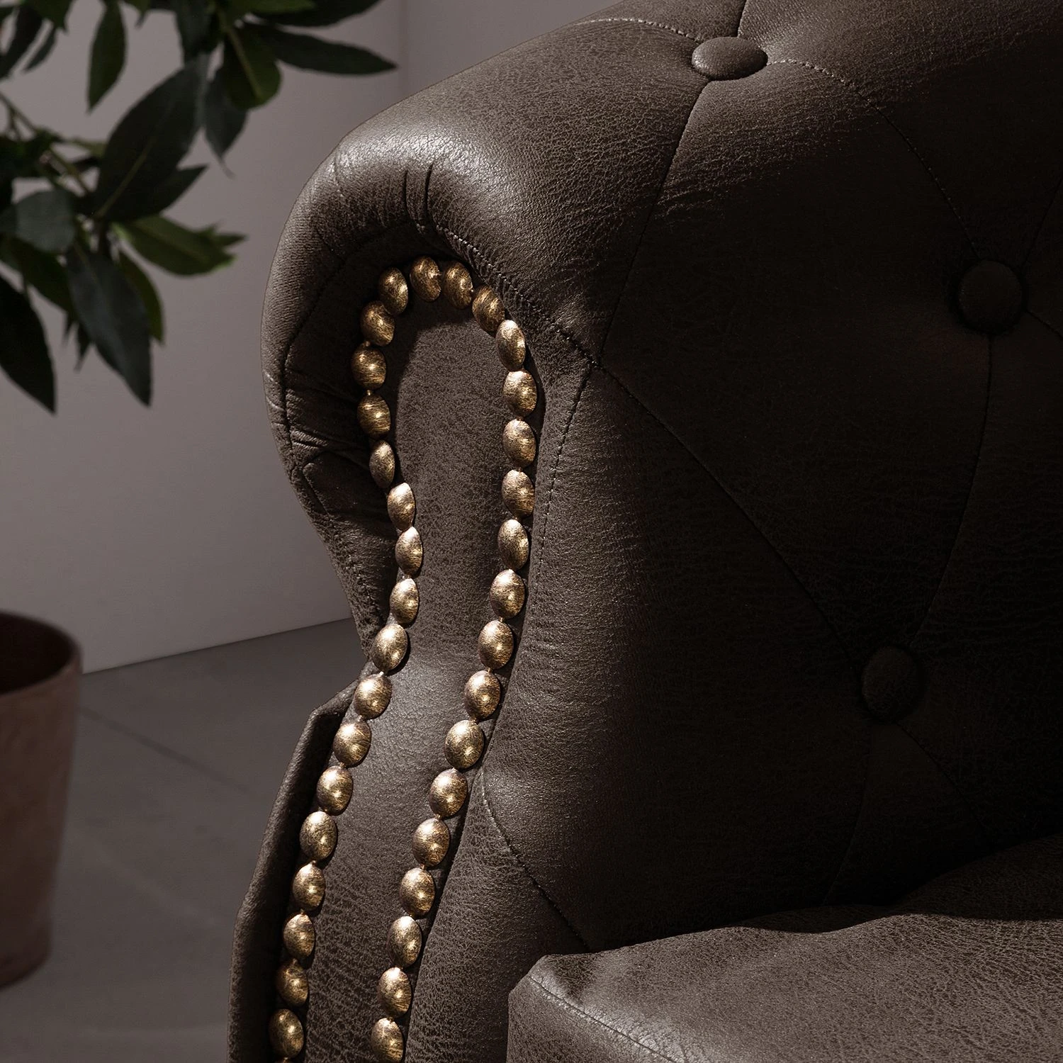 Ars manufacti Polstergarnitur Benavente (3-2-1) - Antiklederoptik Dunkelbraun 5 Ars manufacti Polstergarnitur Benavente (3-2-1) - Antiklederoptik Dunkelbraun – Bild 5