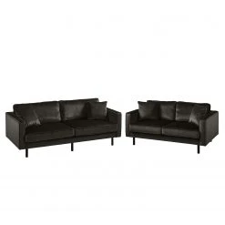 Eva Padberg Collection Polstergarnitur Edina Samt (3-2) - Bisonbraun