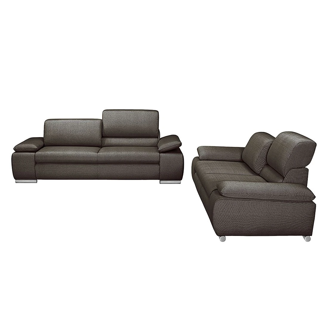 Fredriks Polstergarnitur Masca (3-2) - Strukturstoff Grau-Braun 2 Fredriks Polstergarnitur Masca (3-2) - Strukturstoff Grau-Braun – Bild 2