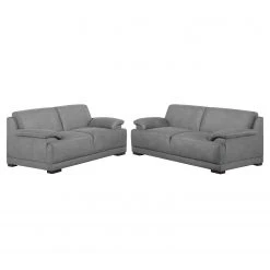 Modoform Polstergarnitur Robö (3-2) Microfaser - Grau - Boxspring