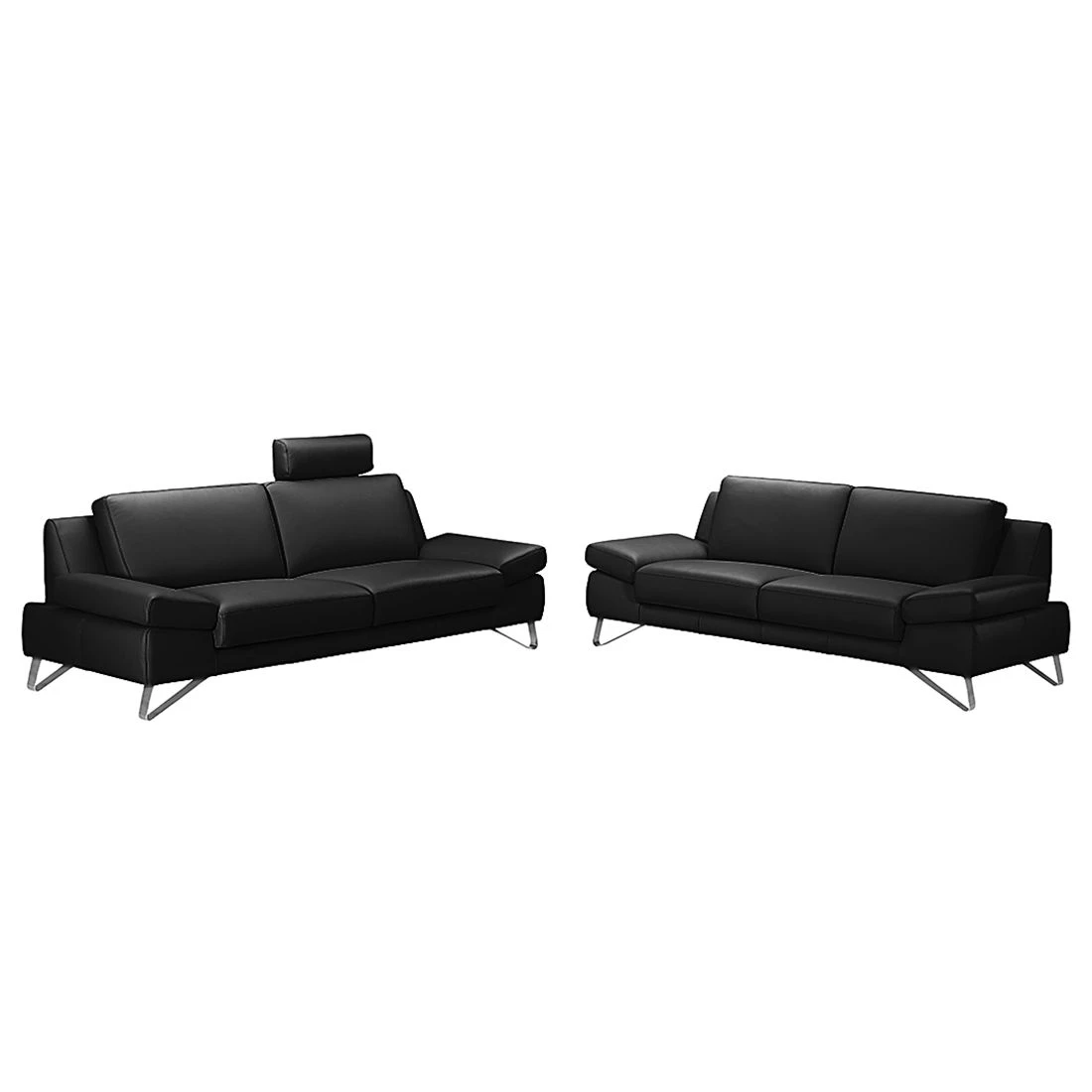 Loftscape Polstergarnitur Silvano (3-2,5) - Kunstleder - Schwarz - Kopfstütze verstellbar 2 Loftscape Polstergarnitur Silvano (3-2,5) - Kunstleder - Schwarz - Kopfstütze verstellbar – Bild 2