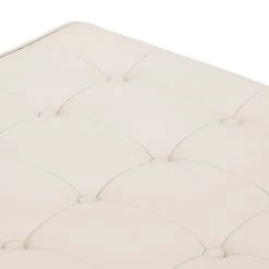 Fredriks Polsterhocker Chelsea Echtleder - Echtleder Gad: Creme - Zylinder -Wohnzimmermöbel boutique en ligne polsterhocker chelsea echtleder runder fuss 3805928