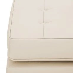 Fredriks Polsterhocker Chelsea Echtleder - Echtleder Gad: Creme - Zylinder -Wohnzimmermöbel boutique en ligne polsterhocker chelsea echtleder runder fuss 3805936