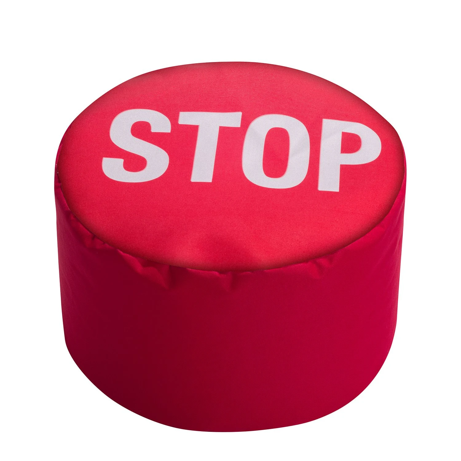 SITTING POINT Polsterhocker Dot Com Stop - Webstoff - Stopschildmotiv 1 SITTING POINT Polsterhocker Dot Com Stop - Webstoff - Stopschildmotiv