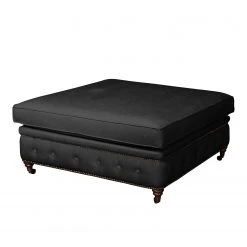 Jack & Alice Polsterhocker Esplanada (groß) Samt - Schwarz