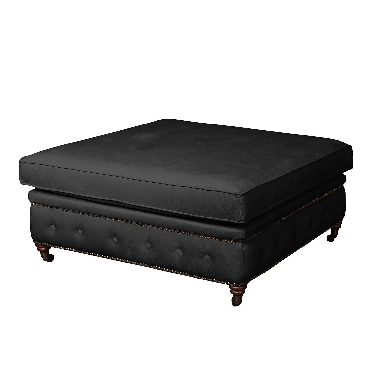 Jack & Alice Polsterhocker Esplanada (groß) Samt - Schwarz 1 Jack & Alice Polsterhocker Esplanada (groß) Samt - Schwarz