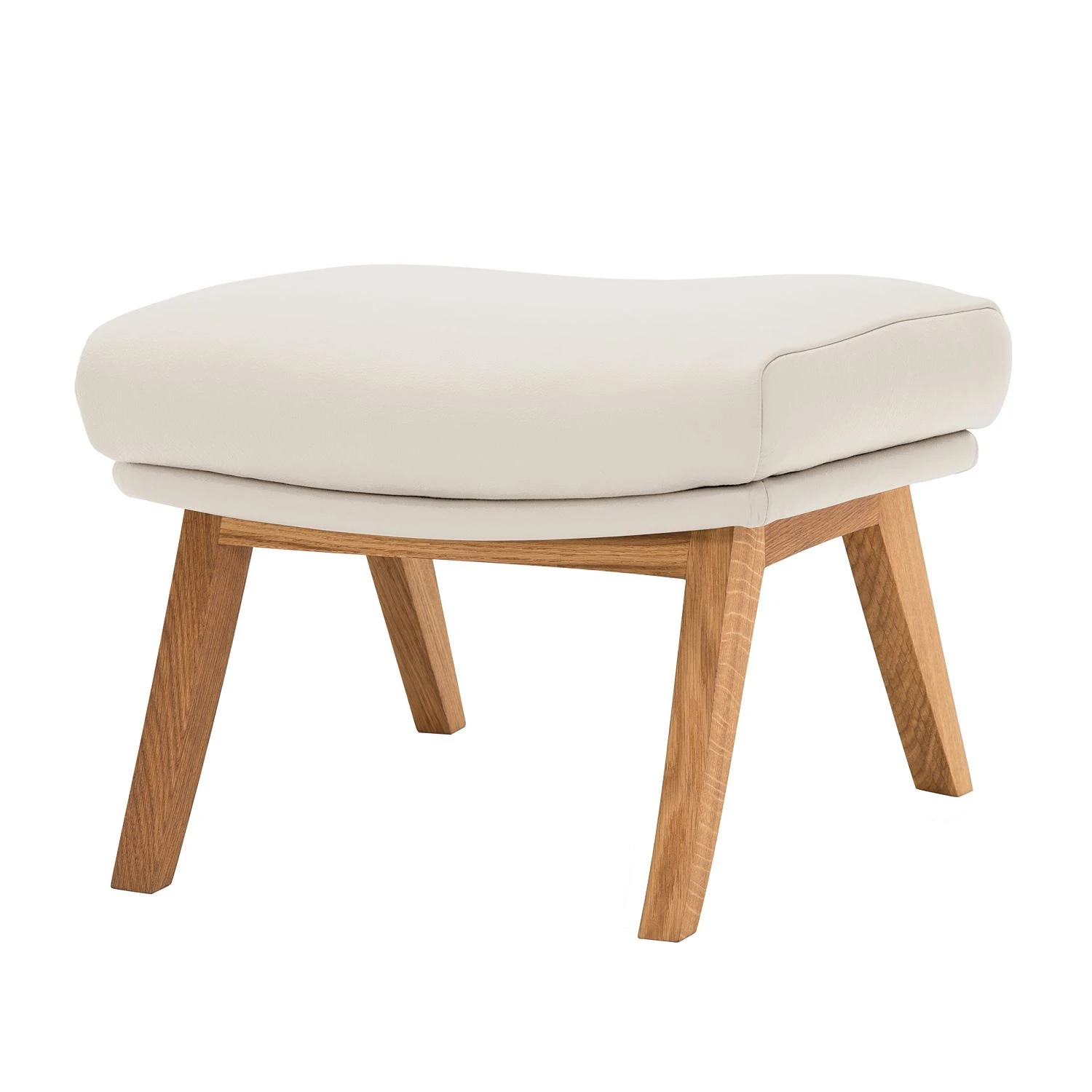 Studio Copenhagen Polsterhocker Garbo I Echtleder - Echtleder Neka: Creme - Eiche Dunkel - Eiche 1 Studio Copenhagen Polsterhocker Garbo I Echtleder - Echtleder Neka: Creme - Eiche Dunkel - Eiche