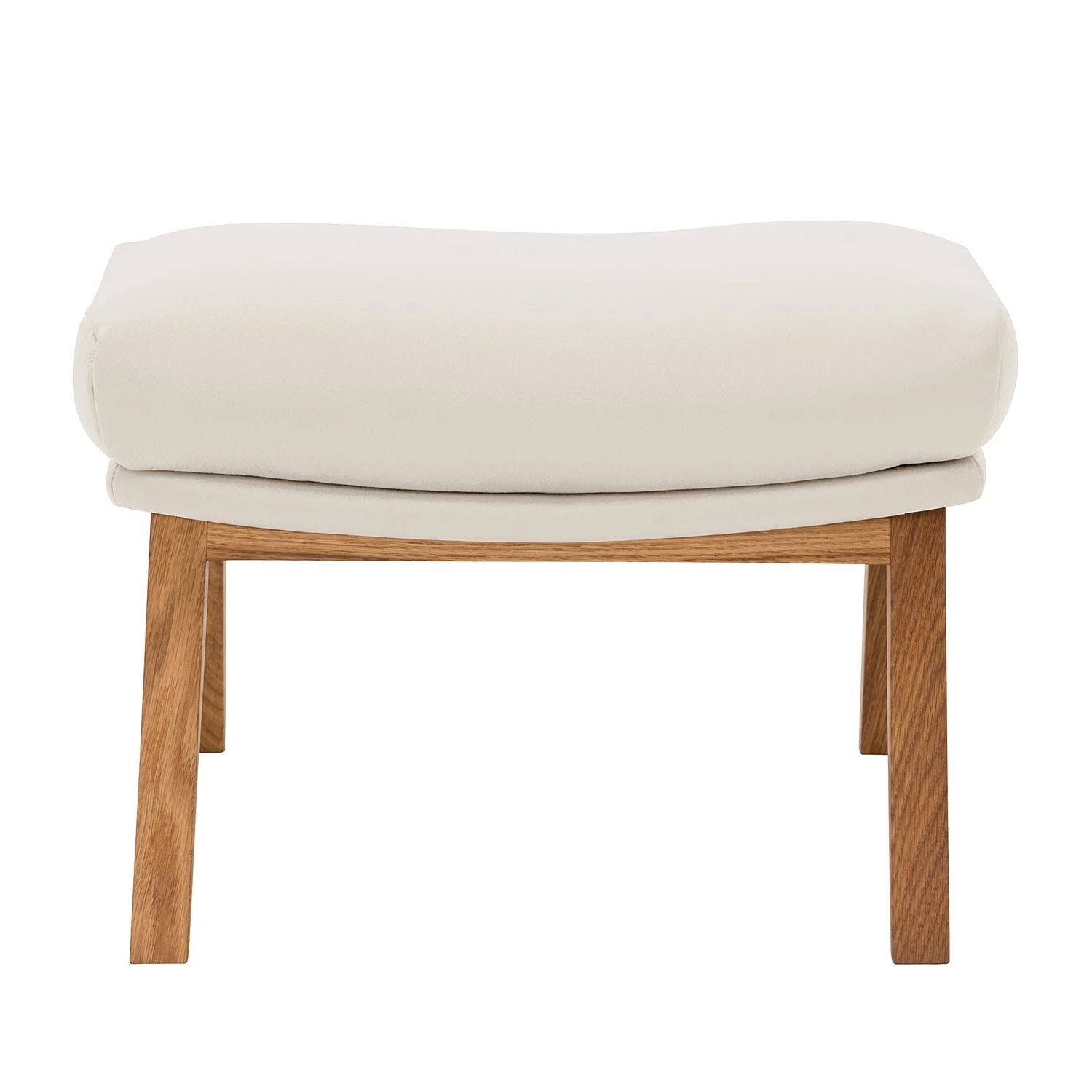 Studio Copenhagen Polsterhocker Garbo I Echtleder - Echtleder Neka: Creme - Eiche Dunkel - Eiche 2 Studio Copenhagen Polsterhocker Garbo I Echtleder - Echtleder Neka: Creme - Eiche Dunkel - Eiche – Bild 2