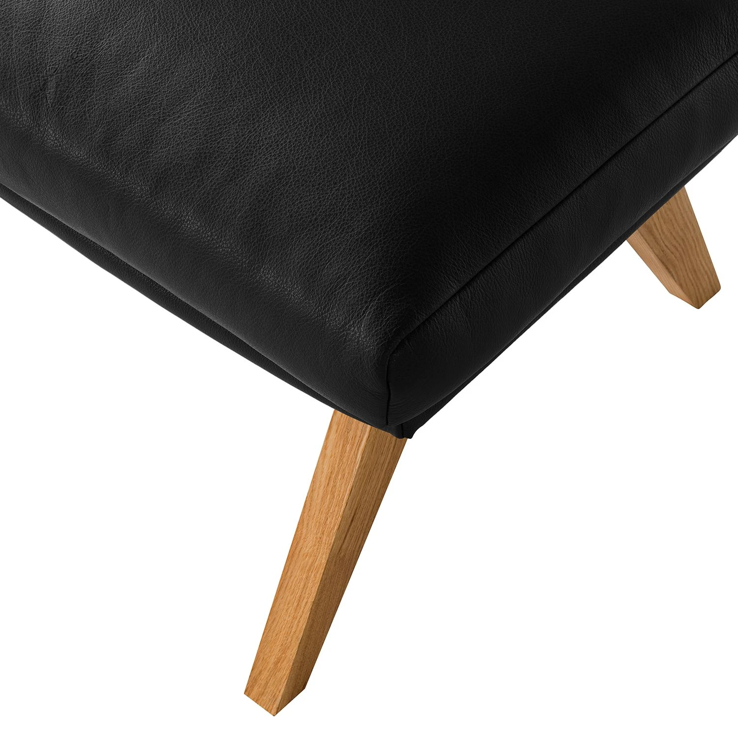 Studio Copenhagen Polsterhocker Hepburn I - Echtleder Neka: Schwarz - Eiche Dunkel 5 Studio Copenhagen Polsterhocker Hepburn I - Echtleder Neka: Schwarz - Eiche Dunkel – Bild 5