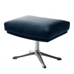 Studio Copenhagen Polsterhocker Hepburn III - Samt - Samt Shyla: Dunkelblau - Chrom glänzend