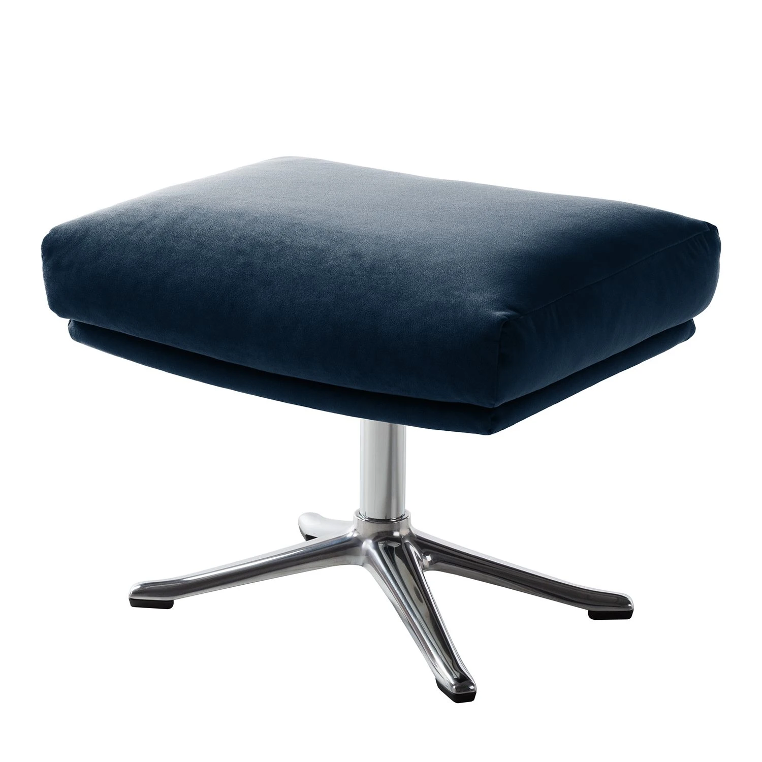 Studio Copenhagen Polsterhocker Hepburn III - Samt - Samt Shyla: Dunkelblau - Chrom glänzend 1 Studio Copenhagen Polsterhocker Hepburn III - Samt - Samt Shyla: Dunkelblau - Chrom glänzend