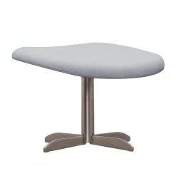 Studio Copenhagen Polsterhocker Houston Webstoff - Webstoff Milan: Hellgrau - Edelstahl