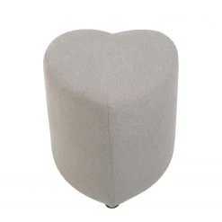 Red Living Polsterhocker Lovelie Webstoff - Lichtgrau