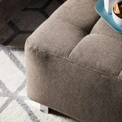 Fredriks Polsterhocker Tanete - Braungrau -Wohnzimmermöbel boutique en ligne polsterhocker tanete strukturstoff braungrau 4997456