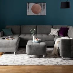 Fredriks Polsterhocker Tanete - Strukturstoff -Wohnzimmermöbel boutique en ligne polsterhocker tanete strukturstoff grau 4997428