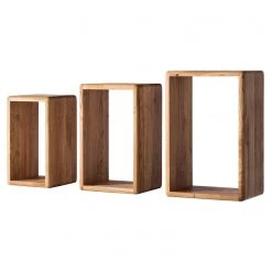 Ars Natura Wandregal Anamur (3er-Set) - Eiche