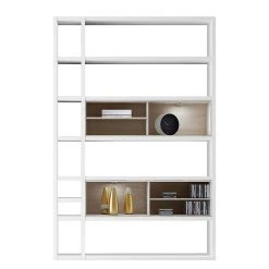 Loftscape Regal Emporior I - Weiß / Eiche Sonoma Dekor - Mit Beleuchtung