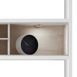 Loftscape Regal Emporior I - Weiß / Eiche Sonoma Dekor - Mit Beleuchtung -Wohnzimmermöbel boutique en ligne regal emporior i weiss sonoma eiche dekor 289565