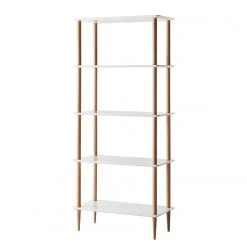 Mørteens Regal Opalanka - Eiche teilmassiv - Weiß / Eiche