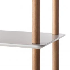 Mørteens Regal Opalanka - Eiche teilmassiv - Weiß / Eiche -Wohnzimmermöbel boutique en ligne regal opalanka eiche teilmassiv weiss eiche 4759448