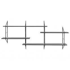 Mørteens Regal Oxbow I - Paulownia massiv / Metall - Paulownia Schwarz -Wohnzimmermöbel boutique en ligne regal oxbow i paulownia massiv schwarz 4562324