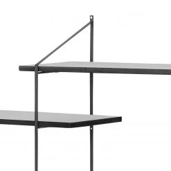 Mørteens Regal Oxbow I - Paulownia massiv / Metall - Paulownia Schwarz -Wohnzimmermöbel boutique en ligne regal oxbow i paulownia massiv schwarz 4562340