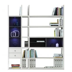 Fredriks Regalwand Emporior III.B - Weiß / Schwarz - Ohne Beleuchtung