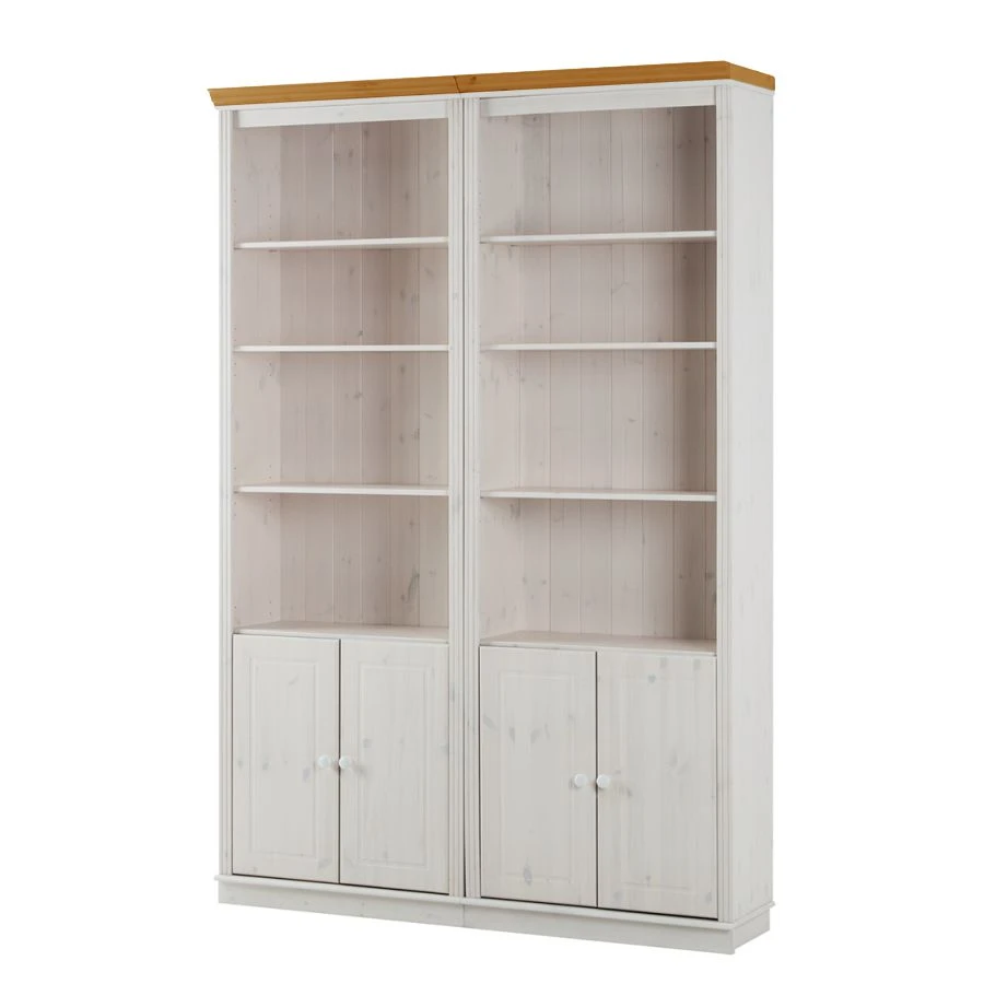 Maison Belfort Regalwand Lillehammer III - Kiefer massiv - Kiefer Weiß / Kiefer Honig 1 Maison Belfort Regalwand Lillehammer III - Kiefer massiv - Kiefer Weiß / Kiefer Honig