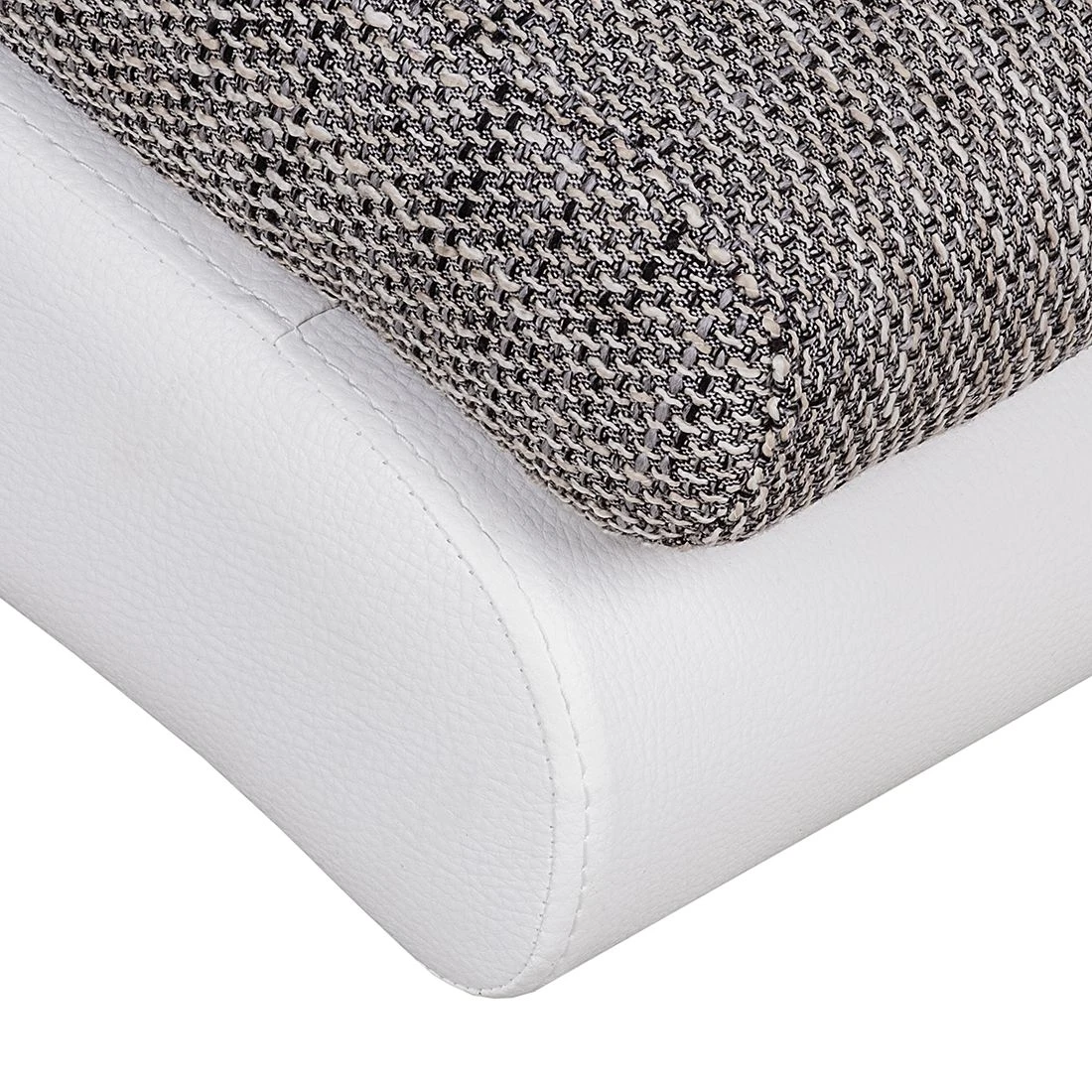 Roomscape Relaxliege Carson - Kunstleder Weiß/Strukturstoff Hellgrau 12 Roomscape Relaxliege Carson - Kunstleder Weiß/Strukturstoff Hellgrau – Bild 12