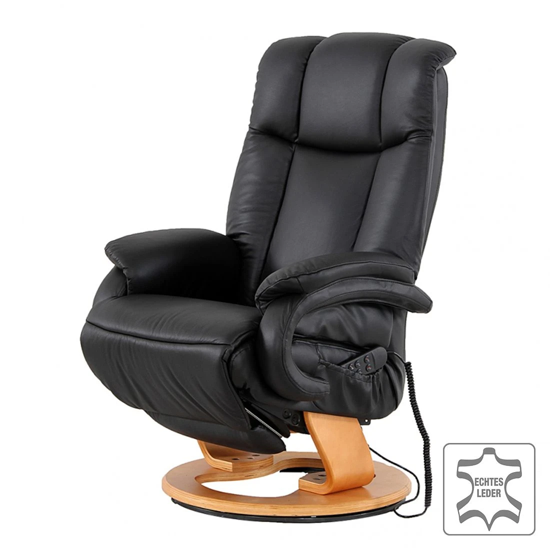 Modoform Relaxsessel Casey - Echtleder/Kunstleder Schwarz 2 Modoform Relaxsessel Casey - Echtleder/Kunstleder Schwarz – Bild 2