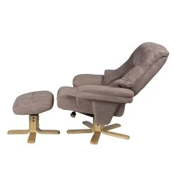 Duo Collection Relaxsessel Lacanau (mit Hocker) - Microfaser - Braun - Braun -Wohnzimmermöbel boutique en ligne relaxsessel lacanau mit hocker microfaser braun 446447