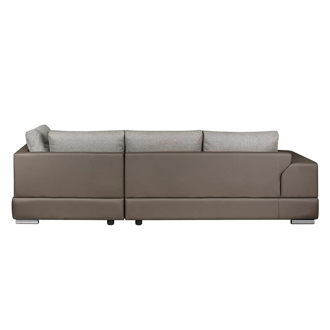 Roomscape Ecksofa Tosya - Kunstleder Taupe/Strukturstoff Grau - Ottomane davorstehend rechts 8 Roomscape Ecksofa Tosya - Kunstleder Taupe/Strukturstoff Grau - Ottomane davorstehend rechts – Bild 8