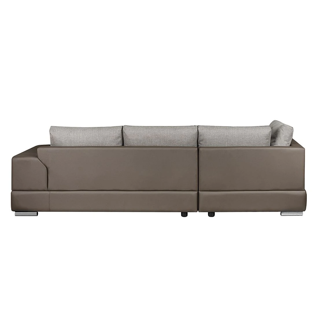 Roomscape Ecksofa Tosya - Kunstleder Taupe/Strukturstoff Grau - Ottomane davorstehend links 8 Roomscape Ecksofa Tosya - Kunstleder Taupe/Strukturstoff Grau - Ottomane davorstehend links – Bild 8